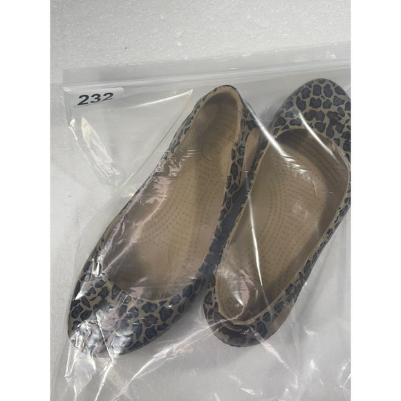 Crocs womens size 9 W leopard print kadee flats - Picture 16 of 16